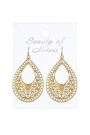 Filigree Statement Earrings In Gold - GF