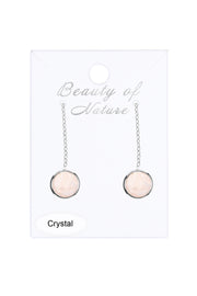 Rose Crystal Threader Earrings - SF
