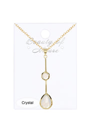 Moonstone Crystal Pendant Necklace - GF