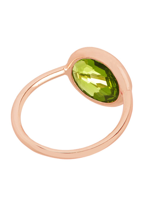 Peridot Crystal Lollipop Ring - SF