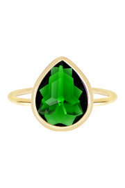 Emerald Crystal Pear Ring - GF