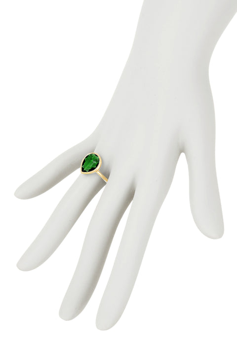 Emerald Crystal Pear Ring - GF