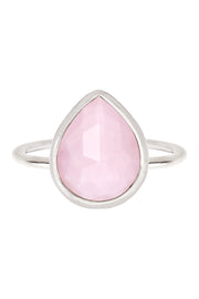 Rose Crystal Teardrop Ring - SF