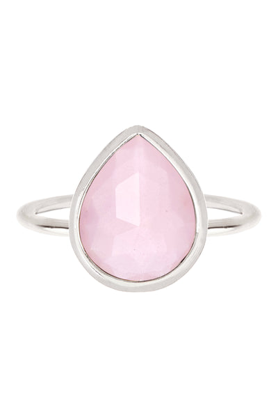 Rose Crystal Teardrop Ring - SF