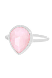 Rose Crystal Teardrop Ring - SF