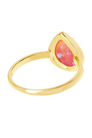 Opal Cotton Candy Teardrop Ring - GF