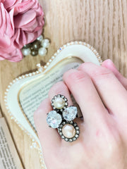 Starstruck CZ & Pearl Ring - GM