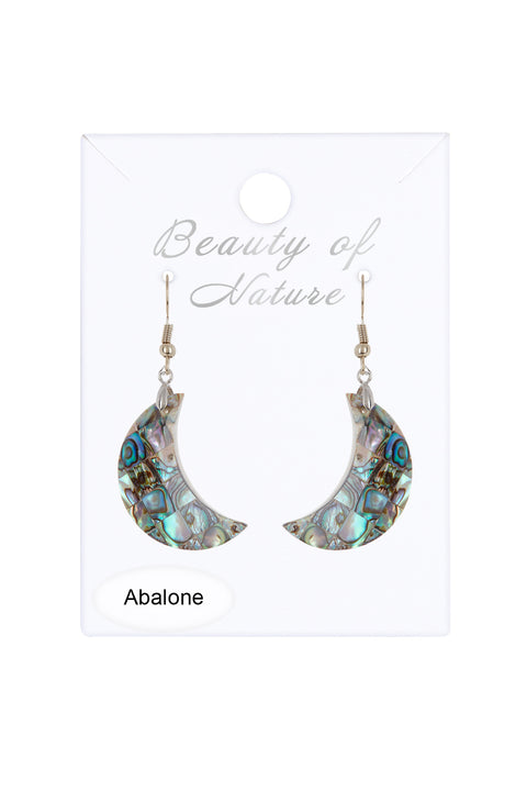 Abalone Shell Moon Earrings - SF