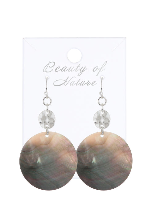 Abalone Disc Earrings - SF