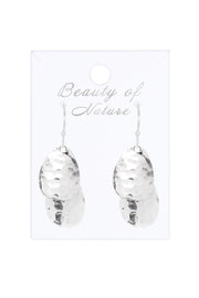 Hammered Disc Freeform Earrings - SF