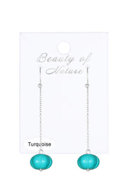 Turquoise Heather Drop Earrings - SF