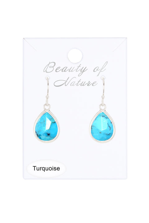 Turquoise Teardrop Earrings - SF