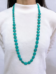 Turquoise & Silver Plated Sierra Vista Necklace - SF