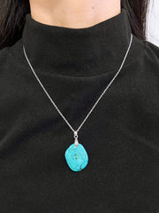 Turquoise Pendant Necklace - SF