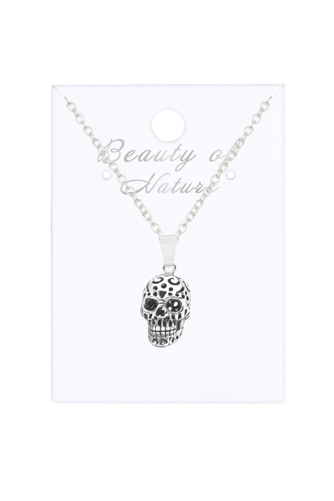 Skull Charm Pendant Necklace - SF