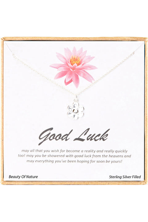 'Good Luck' Boxed Charm Necklace - SF