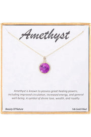 'Gemstone' Boxed Charm Necklace - GF