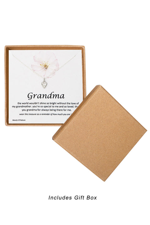 'Grandma' Boxed Charm Necklace - SF