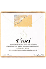 'Blessed' Boxed Charm Necklace - SF