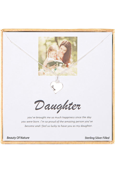 'Daughter' Boxed Charm Necklace - SF