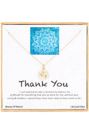 'Thank You' Boxed Charm Necklace - GF