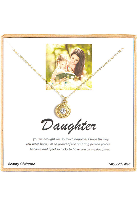'Daughter' Boxed Charm Necklace - GF