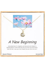 'A New Beginning' Boxed Charm Necklace - GF