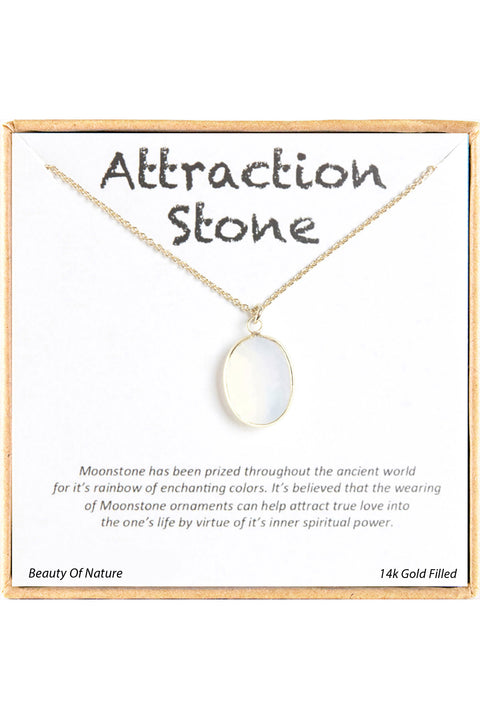 'Attraction Stone' Boxed Charm Necklace - GF