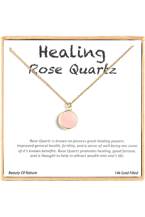 'Healing Gemstone' Boxed Charm Necklace - GF