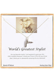 'World's Greatest Stylist' Boxed Charm Necklace - SF