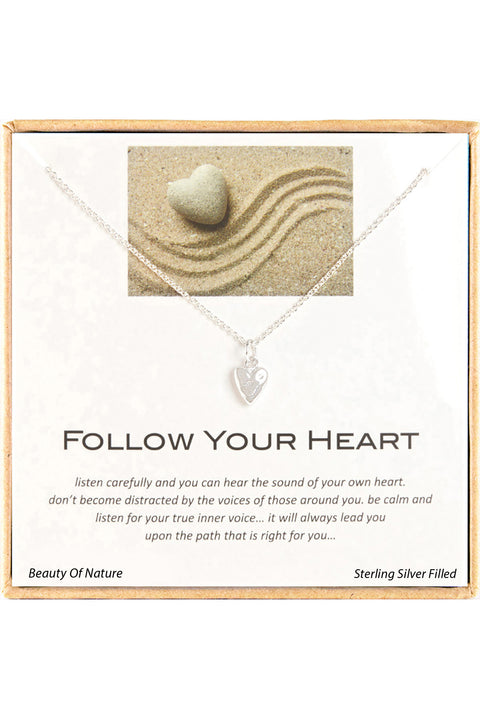 'Follow Your Heart' Boxed Charm Necklace - SF