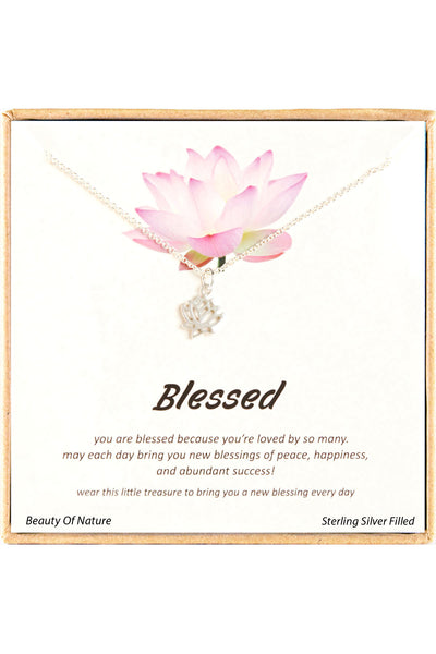 'Blessed' Boxed Charm Necklace - SF