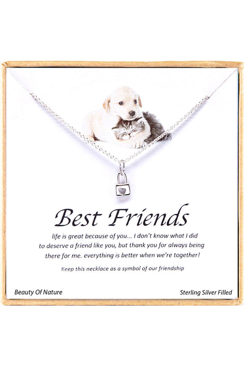 'Best Friends' Boxed Charm Necklace - SF