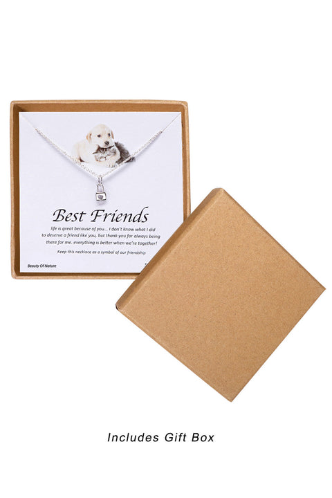 'Best Friends' Boxed Charm Necklace - SF