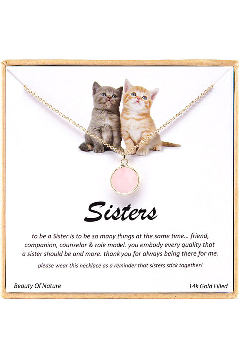 'Sisters' Boxed Charm Necklace - GF