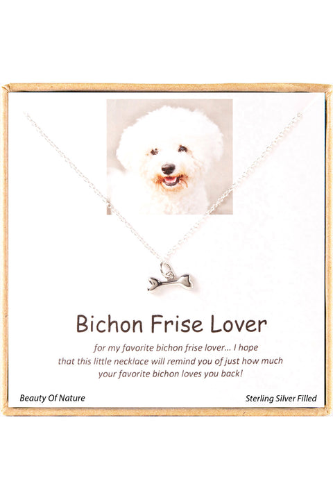 'Bichon Frise Lover' Boxed Charm Necklace - SF