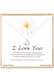 'I Love You' Boxed Charm Necklace - SF