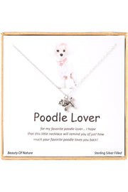 'Poodle Lover' Boxed Charm Necklace - SF