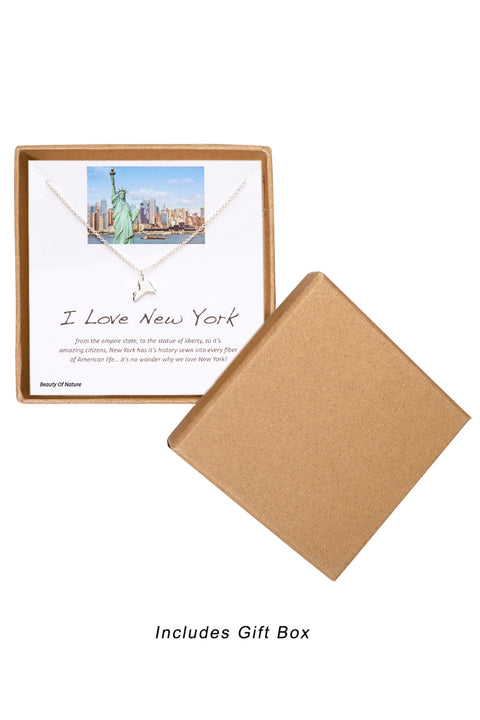 'I Love New York' Boxed Charm Necklace - SF