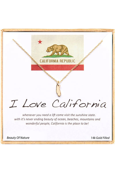 'I Love California' Boxed Charm Necklace - GF