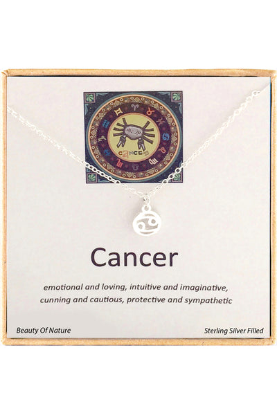 'Zodiac' Boxed Cancer Necklace - SF