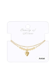 Heart Charm Anklet - GF