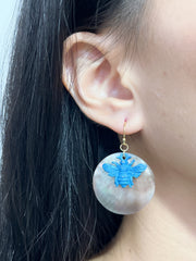 Natural Blue Patina Flight Of Fancy Earrings - BR