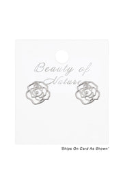 Rose Post Earrings - SF