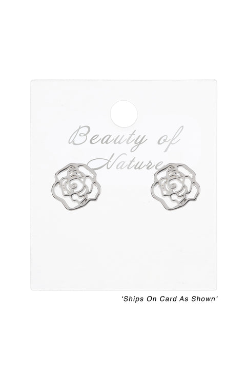 Rose Post Earrings - SF