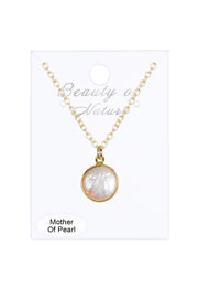 Mother Of Pearl Pendant Necklace - GF
