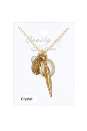 Moonstone Crystal Charm Necklace - GF