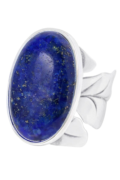 Lapis Open Leaf Statement Ring - SF