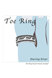 Sterling Silver Waves Adjustable Toe Ring - SS