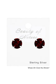 Sterling Silver Round 7mm Ear Studs With Cubic Zirconia - SS